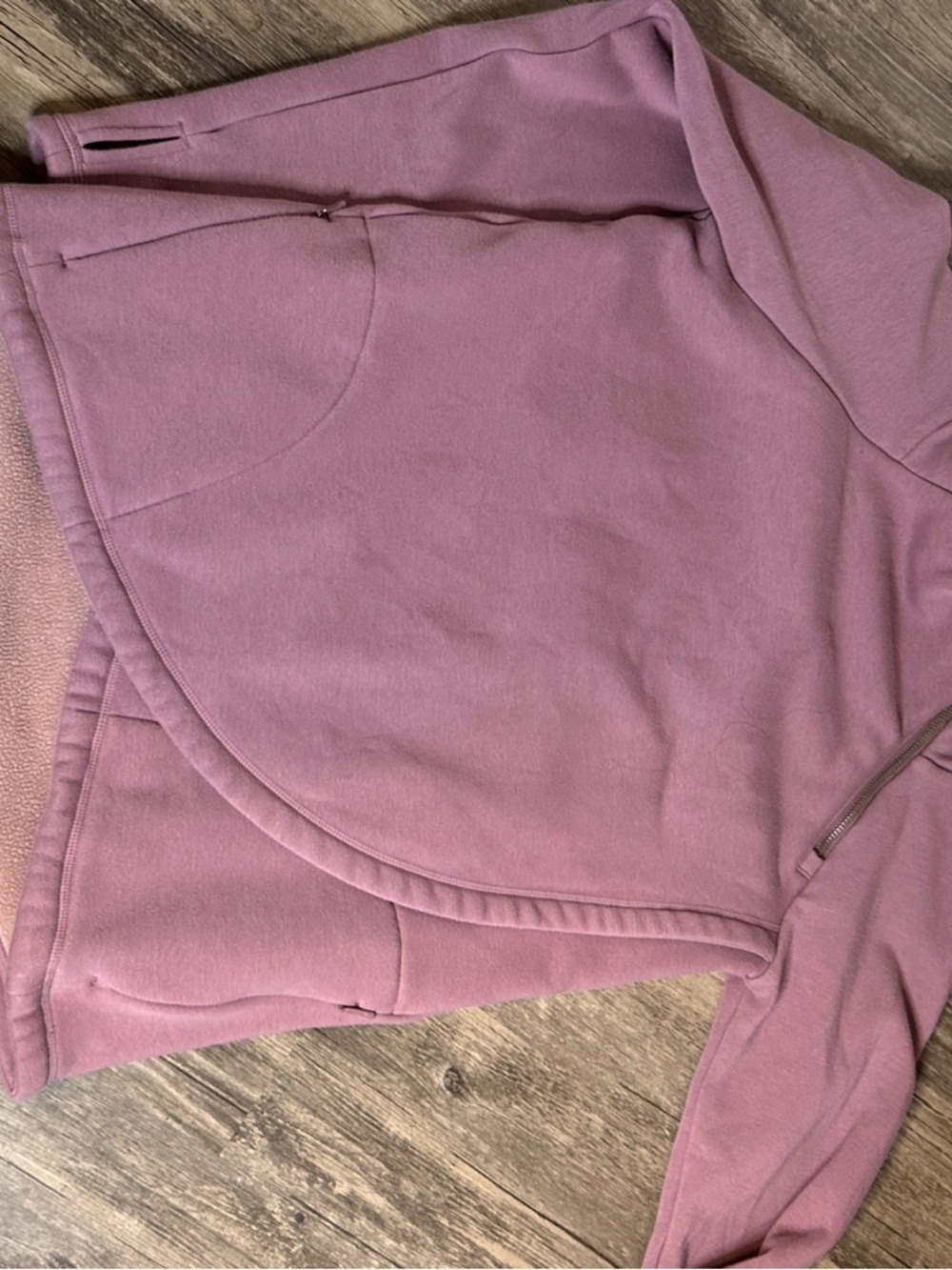 Athleta Mauve Pink Quarter-Zip Jacket